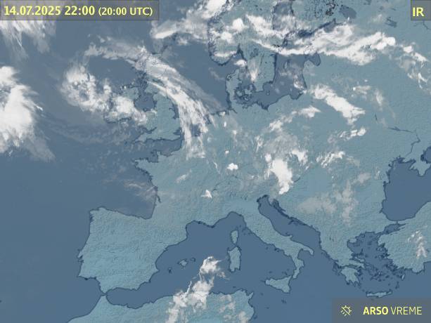Satellite image of the clouds above Europe