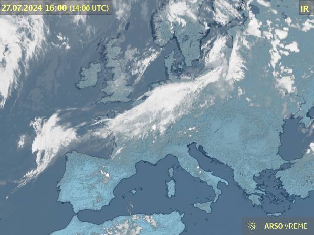 Satellite image of the clouds above Europe