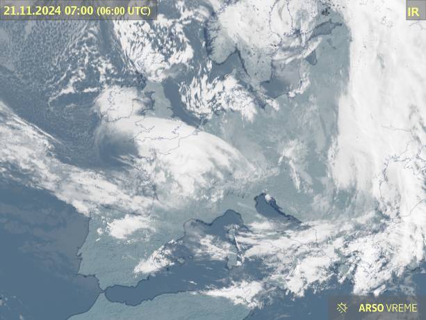 Satellite image of the clouds above Europe