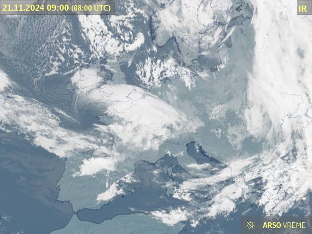 Satellite image of the clouds above Europe