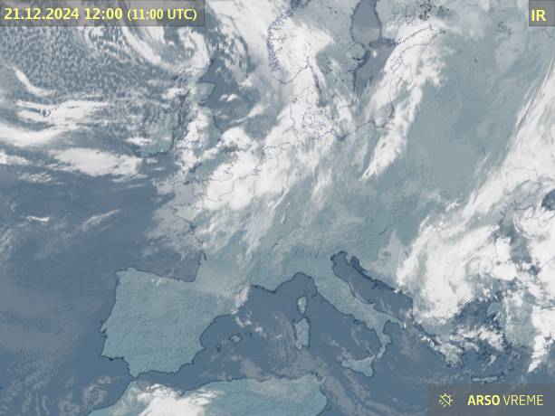 Satellite image of the clouds above Europe