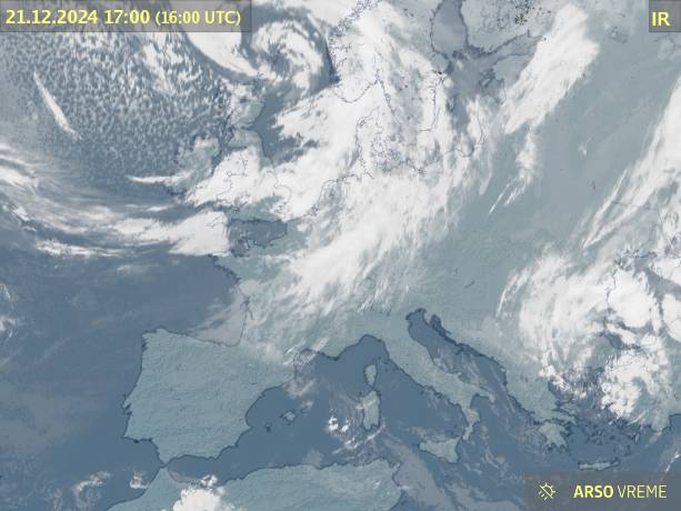 Satellite image of the clouds above Europe