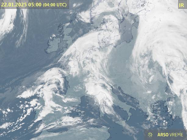 Satellite image of the clouds above Europe