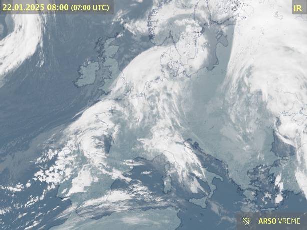 Satellite image of the clouds above Europe