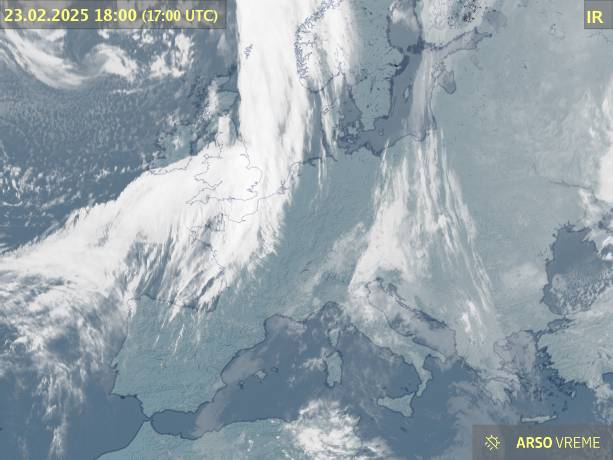 Satellite image of the clouds above Europe