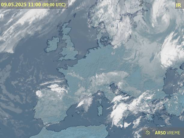 Satellite image of the clouds above Europe