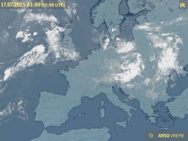 Satellite image of the clouds above Europe